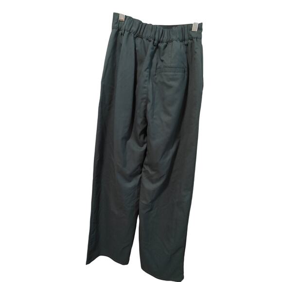 Urban Outfitters Green Teal Vivien Pleated Wide Leg Trouser Pants Size XS - Picture 6 of 9